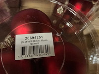 Partij diverse glazen kerstballen 80mm 15/tube (52 tubes) - afbeelding 7 van  7