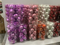 Partij diverse glazen kerstballen 80mm 15/tube (64 tubes) - afbeelding 5 van  11