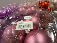 Partij diverse glazen kerstballen 80mm 15/tube (64 tubes) - afbeelding 7 van  11