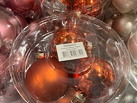 Partij diverse glazen kerstballen 80mm 15/tube (64 tubes) - afbeelding 8 van  11