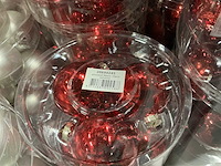 Partij diverse glazen kerstballen 80mm 15/tube (64 tubes) - afbeelding 10 van  11