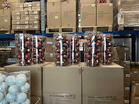 Partij diverse glazen kerstballen 80mm 15/tube (81 tubes) - afbeelding 7 van  9