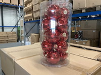 Partij diverse glazen kerstballen 80mm 15/tube (88 tubes) - afbeelding 12 van  12