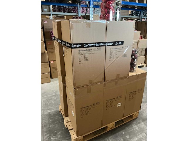 Partij diverse glazen kerstballen 80mm 15/tube (88 tubes) - afbeelding 3 van  12