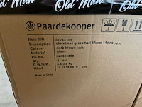 Partij diverse glazen kerstballen 80mm 15/tube (88 tubes) - afbeelding 4 van  12