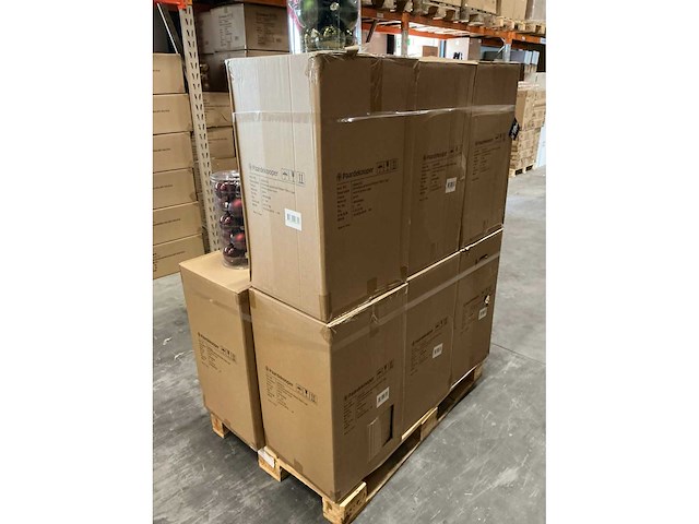 Partij diverse glazen kerstballen 80mm 15/tube (88 tubes) - afbeelding 7 van  12