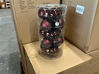 Partij diverse glazen kerstballen 80mm 15/tube (88 tubes) - afbeelding 9 van  12