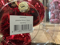 Partij diverse glazen kerstballen 80mm 15/tube (96 tubes) - afbeelding 8 van  17