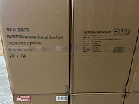 Partij diverse glazen kerstballen 80mm 15/tube (96 tubes) - afbeelding 15 van  17