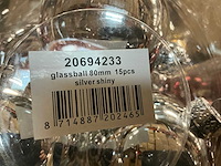 Partij diverse glazen kerstballen 80mm 15/tube (96 tubes) - afbeelding 4 van  8