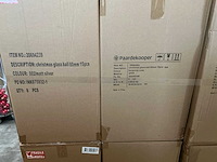 Partij diverse glazen kerstballen 80mm 15/tube (96 tubes) - afbeelding 9 van  20