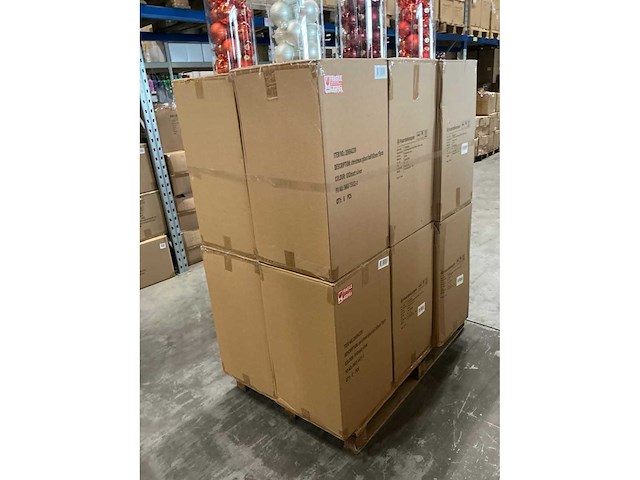 Partij diverse glazen kerstballen 80mm 15/tube (96 tubes) - afbeelding 14 van  20