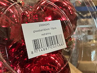 Partij diverse glazen kerstballen 80mm 15/tube (96 tubes) - afbeelding 7 van  16