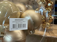 Partij diverse glazen kerstballen 80mm 15/tube (96 tubes) - afbeelding 9 van  16