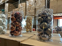 Partij diverse glazen kerstballen 80mm 15/tube (96 tubes) - afbeelding 13 van  16