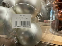Partij diverse glazen kerstballen 80mm 15/tube (96 tubes) - afbeelding 16 van  16