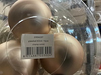 Partij diverse glazen kerstballen 80mm 15/tube (96 tubes) - afbeelding 20 van  20