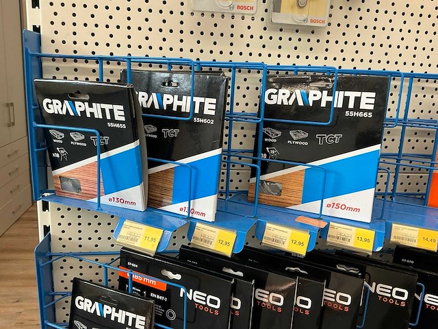 Partij diverse graphite/kwb circkelzaagbladen/slijpschijven/schuurstroken/overig (409x) - afbeelding 3 van  19