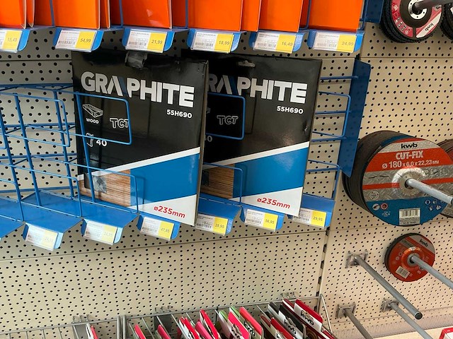 Partij diverse graphite/kwb circkelzaagbladen/slijpschijven/schuurstroken/overig (409x) - afbeelding 6 van  19