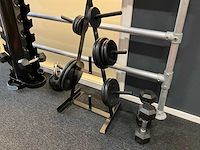 Partij diverse halters, dumbbells en rekken - afbeelding 3 van  5