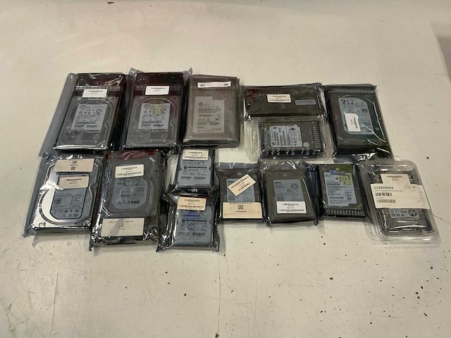 Partij diverse harde schijven (14x) - afbeelding 1 van  7