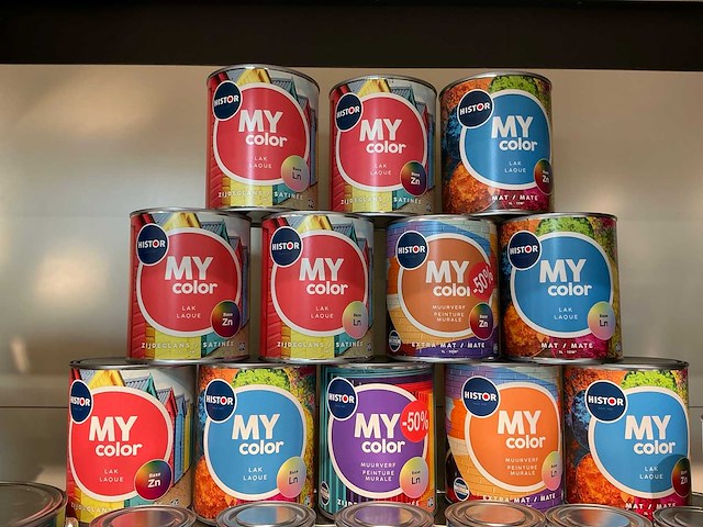 Partij diverse histor my color lak & muurverf (38x) - afbeelding 3 van  5