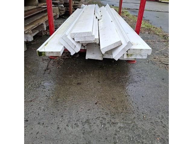 Partij diverse houten balken en planken - afbeelding 6 van  12