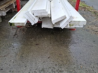 Partij diverse houten balken en planken - afbeelding 6 van  12