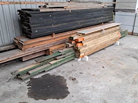 Partij diverse houten planken en balken - afbeelding 4 van  11