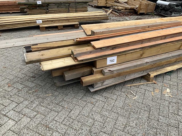 Partij diverse houten planken/balken - afbeelding 4 van  10