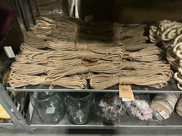 Partij diverse jute touw/seagrass twisted/raw kordels/overige (108x) - afbeelding 11 van  16