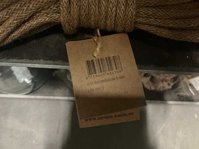 Partij diverse jute touw/seagrass twisted/raw kordels/overige (108x) - afbeelding 12 van  16