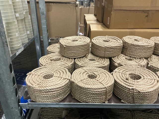 Partij diverse jute touw/seagrass twisted/raw kordels/overige (108x) - afbeelding 3 van  16