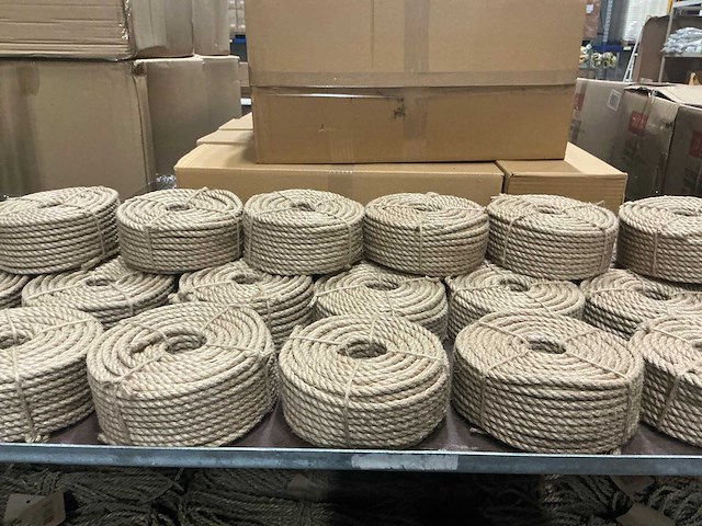 Partij diverse jute touw/seagrass twisted/raw kordels/overige (108x) - afbeelding 4 van  16