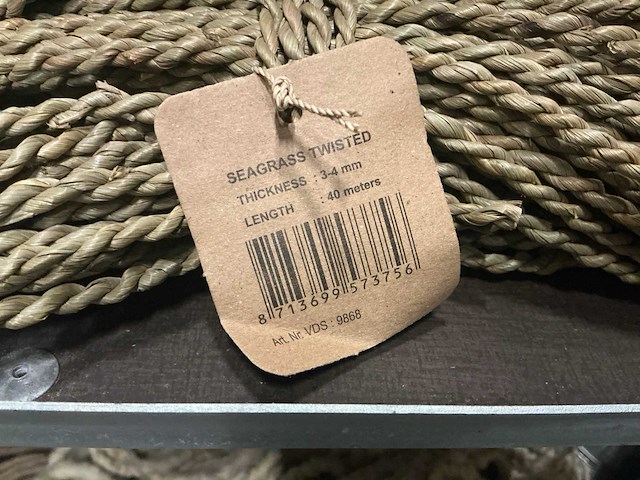 Partij diverse jute touw/seagrass twisted/raw kordels/overige (108x) - afbeelding 7 van  16