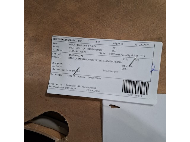 Partij diverse kabel op houten haspel - afbeelding 4 van  7