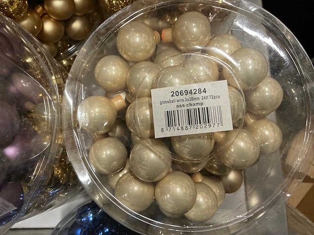 Partij diverse kerstballen (145 verpakkingen) - afbeelding 7 van  28