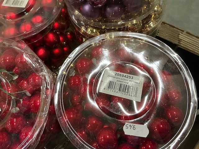 Partij diverse kerstballen (145 verpakkingen) - afbeelding 3 van  31