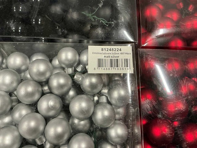 Partij diverse kerstballen (145 verpakkingen) - afbeelding 13 van  31