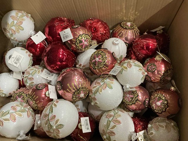 Partij diverse kerstballen (70x) - afbeelding 1 van  9