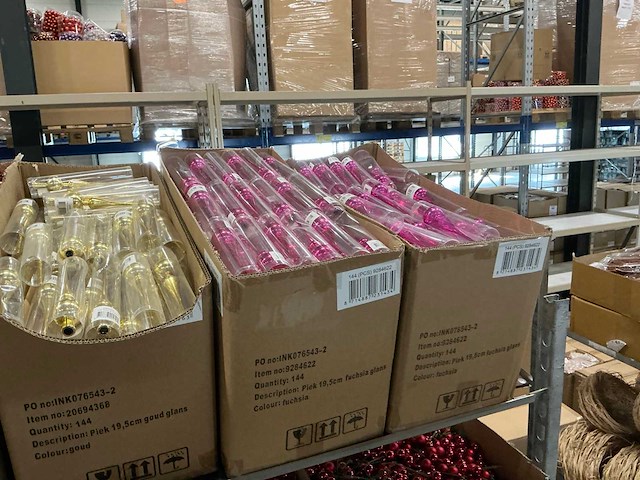 Partij diverse kerstballen op stok/pieken (4500x) - afbeelding 4 van  9