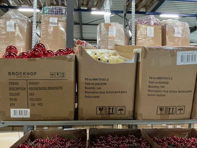 Partij diverse kerstballen op stok/pieken (4500x) - afbeelding 5 van  9