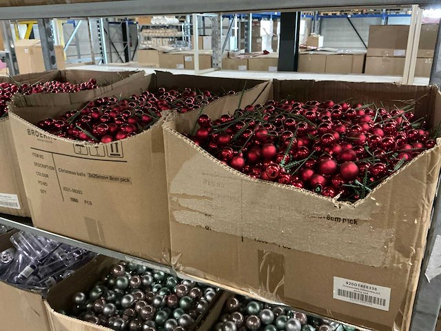 Partij diverse kerstballen op stok/pieken (4500x) - afbeelding 6 van  9