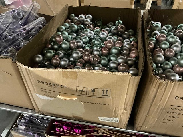 Partij diverse kerstballen op stok/pieken (4500x) - afbeelding 8 van  9
