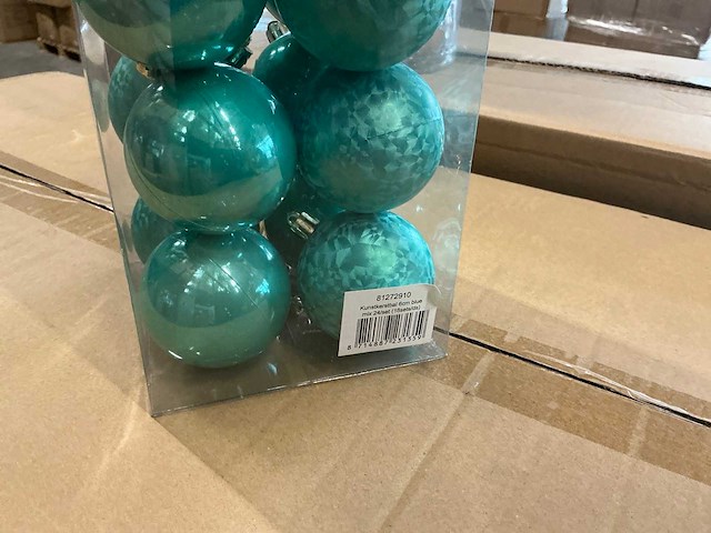 Partij diverse kerstballen unbreakable&seamless 24/tube (96 tubes) - afbeelding 2 van  11