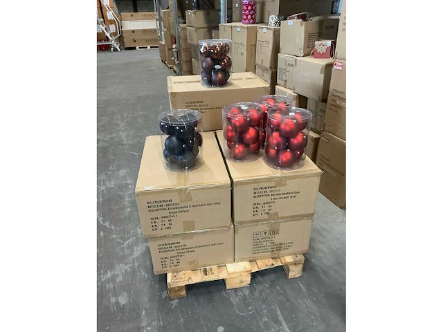 Partij diverse kerstballen unbreakable&seamless d10cm 9/tube (45 tubes) - afbeelding 4 van  11