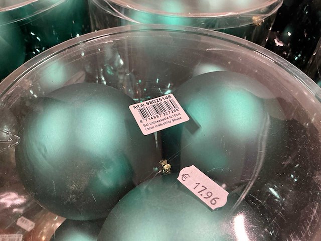 Partij diverse kerstballen unbreakable&seamless d10cm 9/tube (45 tubes) - afbeelding 5 van  6
