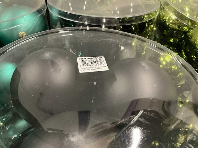 Partij diverse kerstballen unbreakable&seamless d10cm 9/tube (45 tubes) - afbeelding 6 van  6