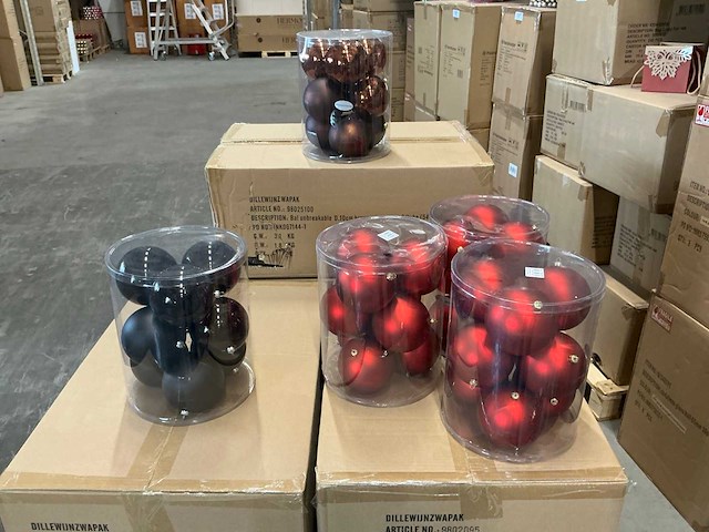 Partij diverse kerstballen unbreakable&seamless d10cm 9/tube (45 tubes) - afbeelding 1 van  11