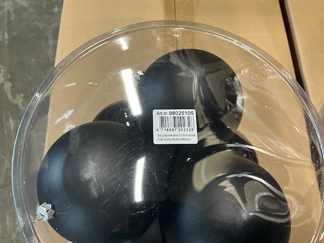 Partij diverse kerstballen unbreakable&seamless d10cm 9/tube (45 tubes) - afbeelding 9 van  11